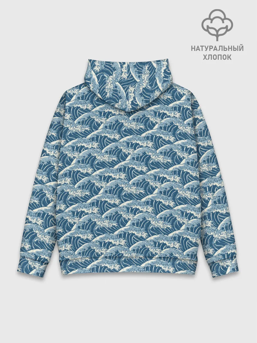 Худи мужской база хлопок / Волны