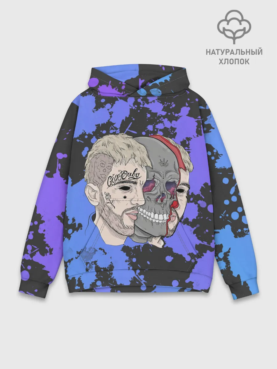 Худи мужской база хлопок / Lil Scull