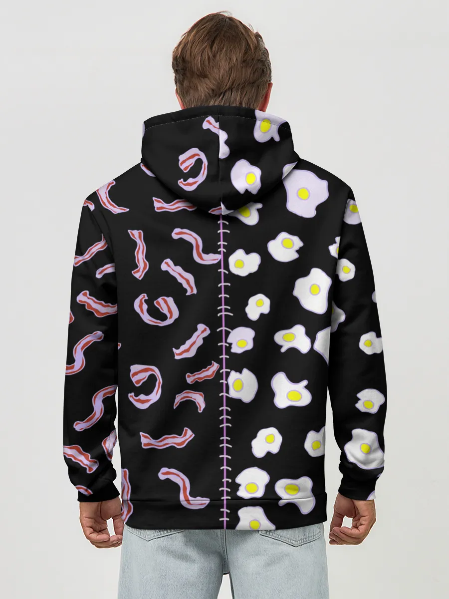 Худи мужской база хлопок / Яичница с беконом