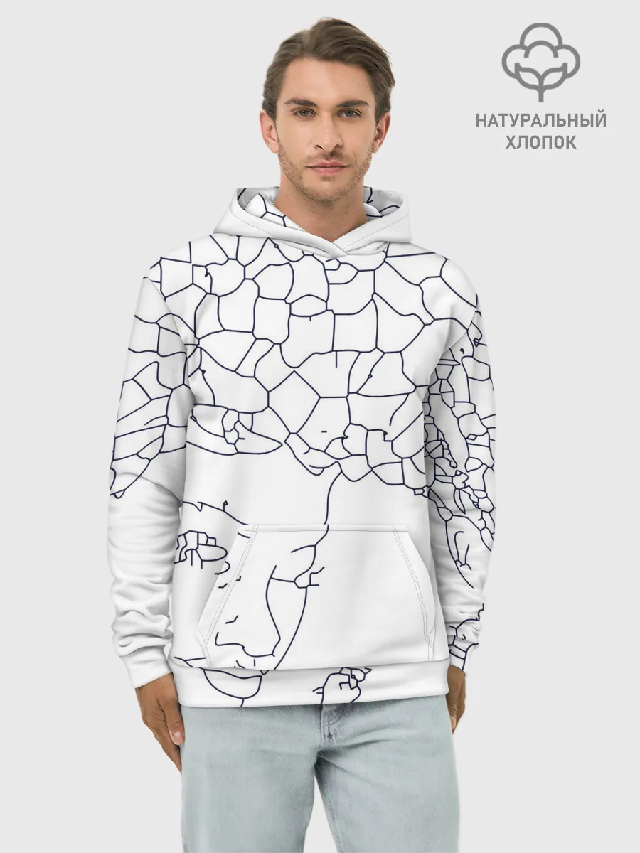 Худи мужской база хлопок / Афро абстракция