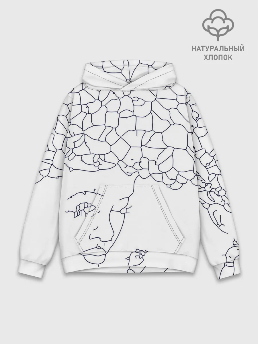 Худи мужской база хлопок / Афро абстракция