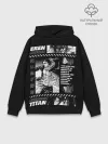 Худи мужской база хлопок / Эрен Егер из атаки титанов