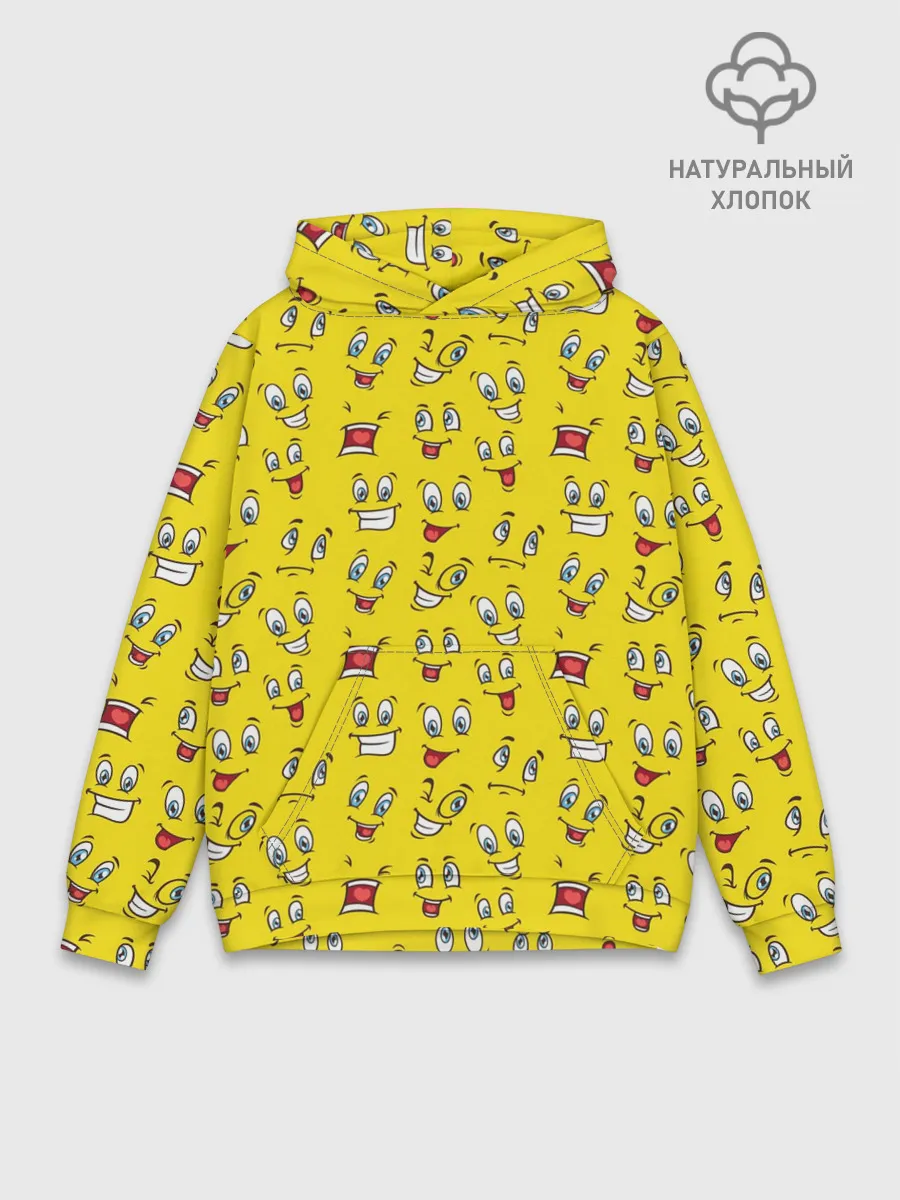 Худи мужской база хлопок / Забавные Лица