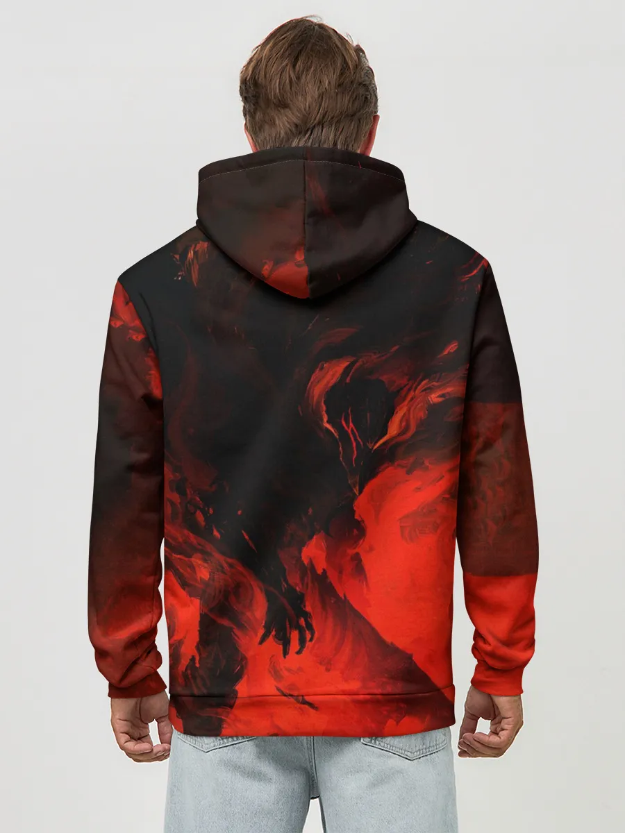 Худи мужской база хлопок / БЕРСЕРК красками