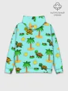 Худи мужской база хлопок / черепашки и пальмы