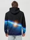 Худи мужской база хлопок / КОСМИЧЕСКИЙ РАССВЕТ 3D