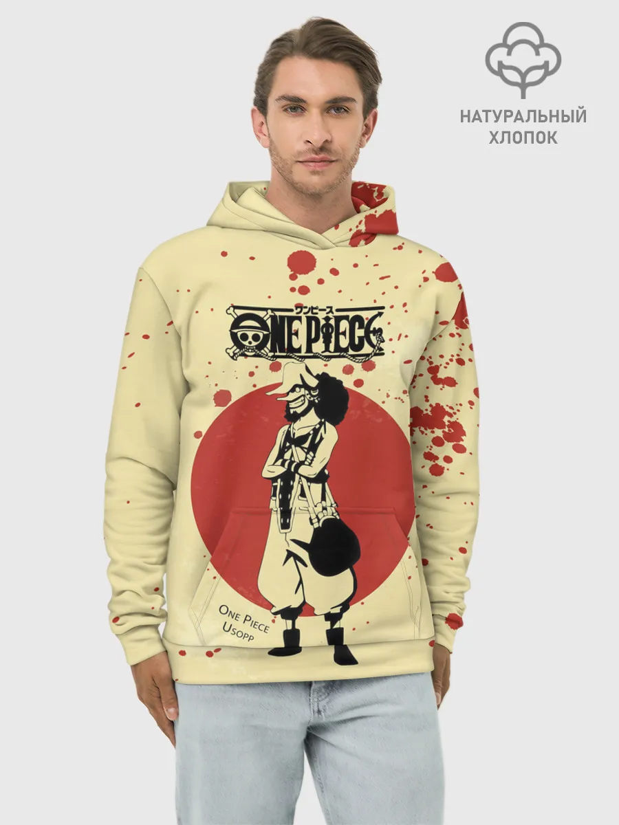 Худи мужской база хлопок / Усопп One Piece. Большой куш