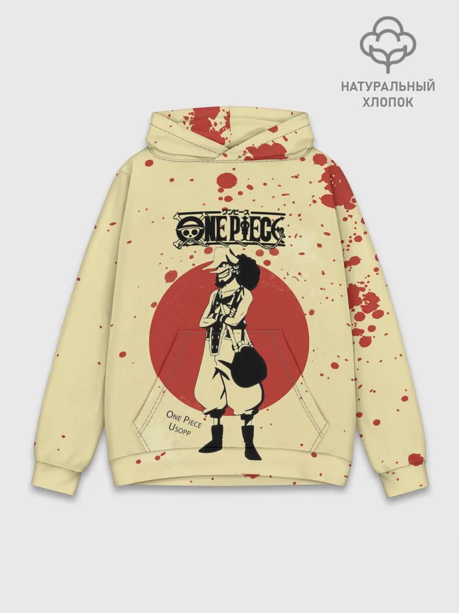 Худи мужской база хлопок / Усопп One Piece. Большой куш