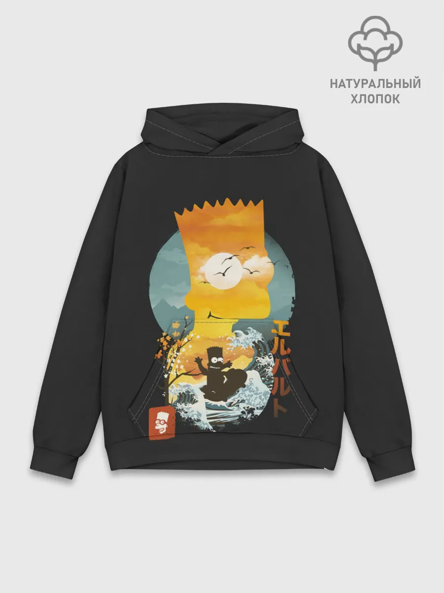 Худи мужской база хлопок / Барт в Азии
