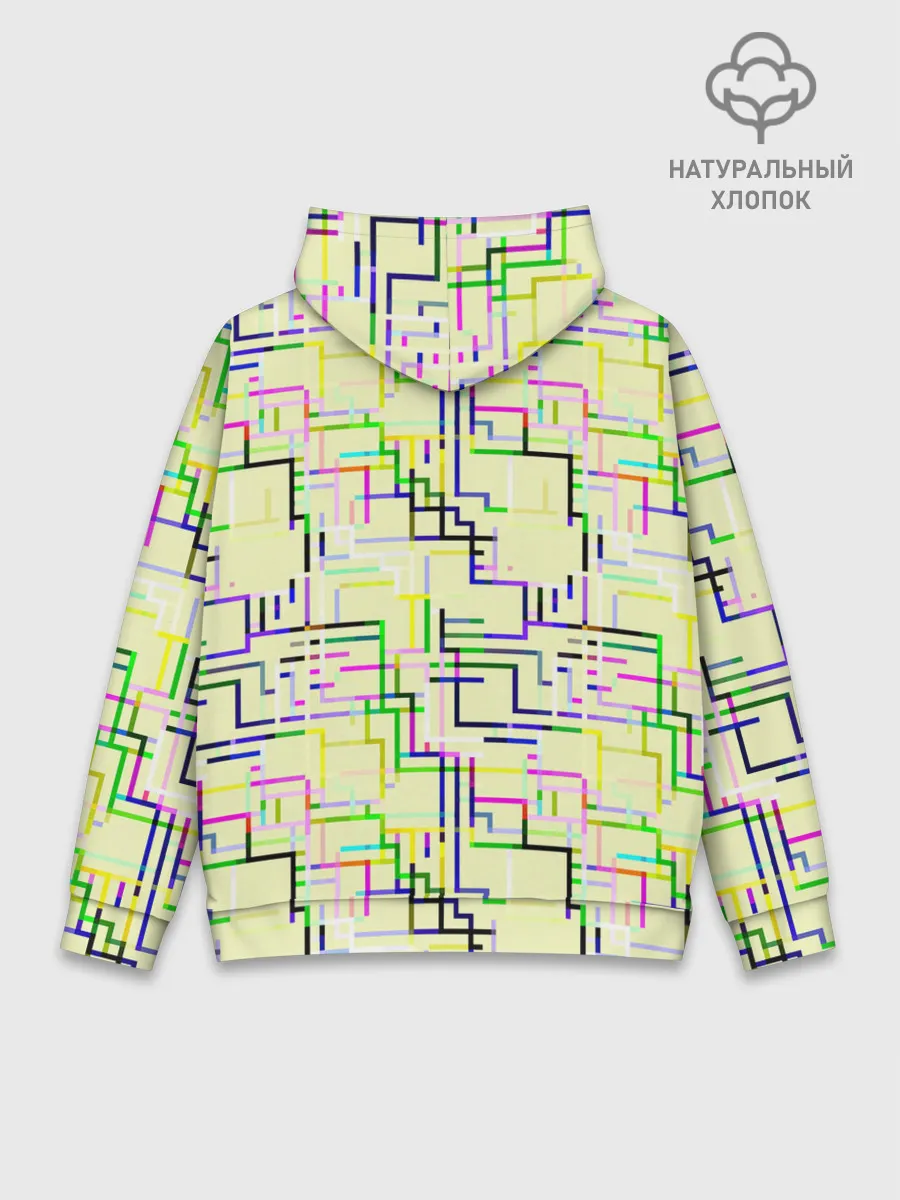 Худи мужской база хлопок / Geometric Color