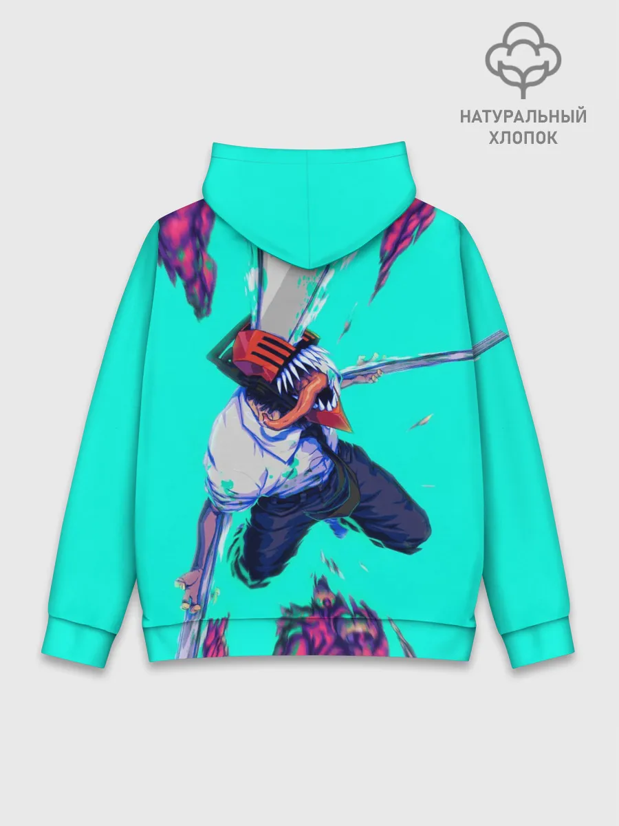 Худи мужской база хлопок / ЧЕЛОВЕК БЕНЗОПИЛА ДЕНДЖИ