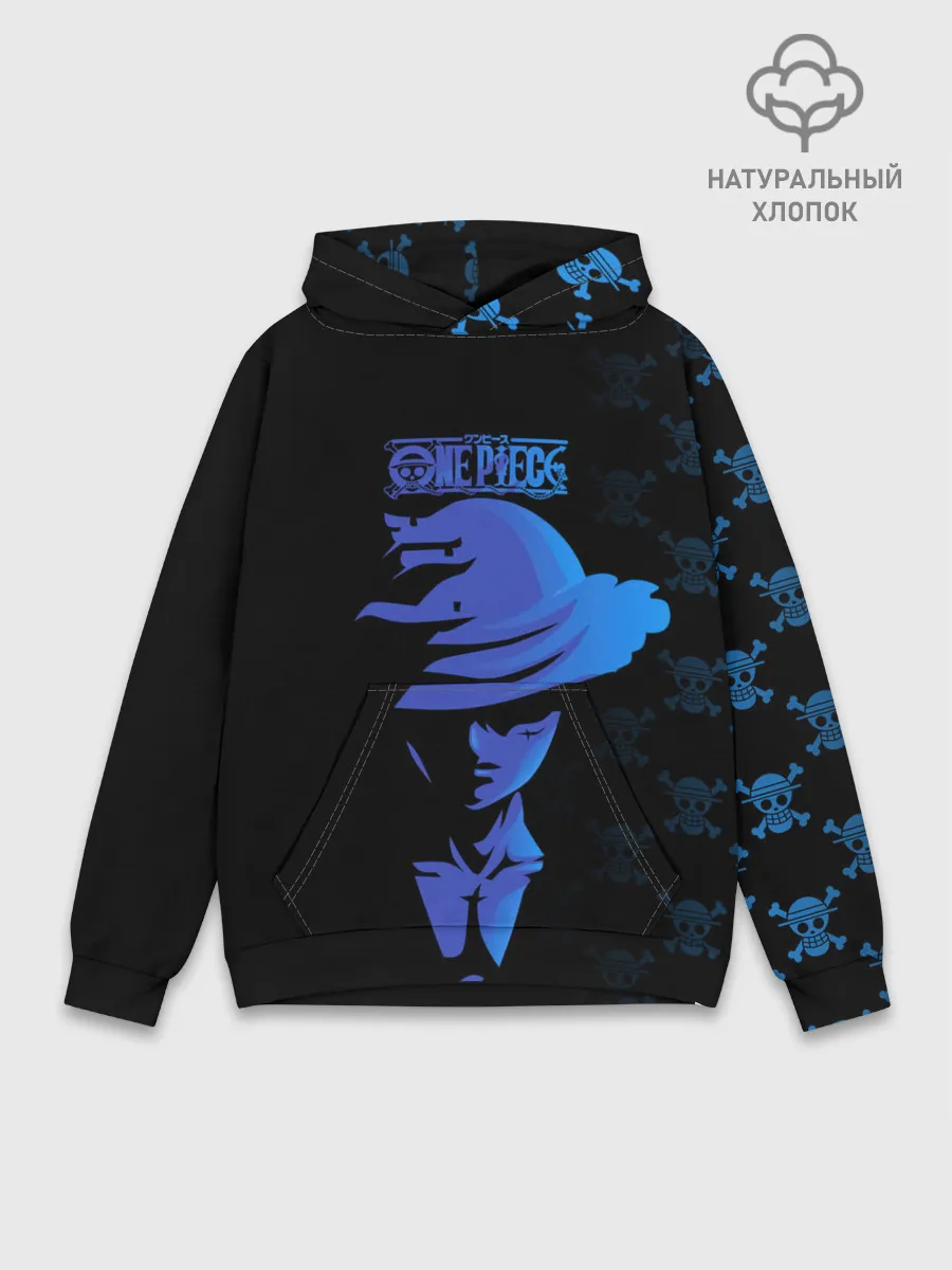 Худи мужской база хлопок / Манки Д. Луффи One Piece