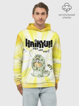 Худи мужской база хлопок / HEY HEY HEY Котаро Бокуто сова