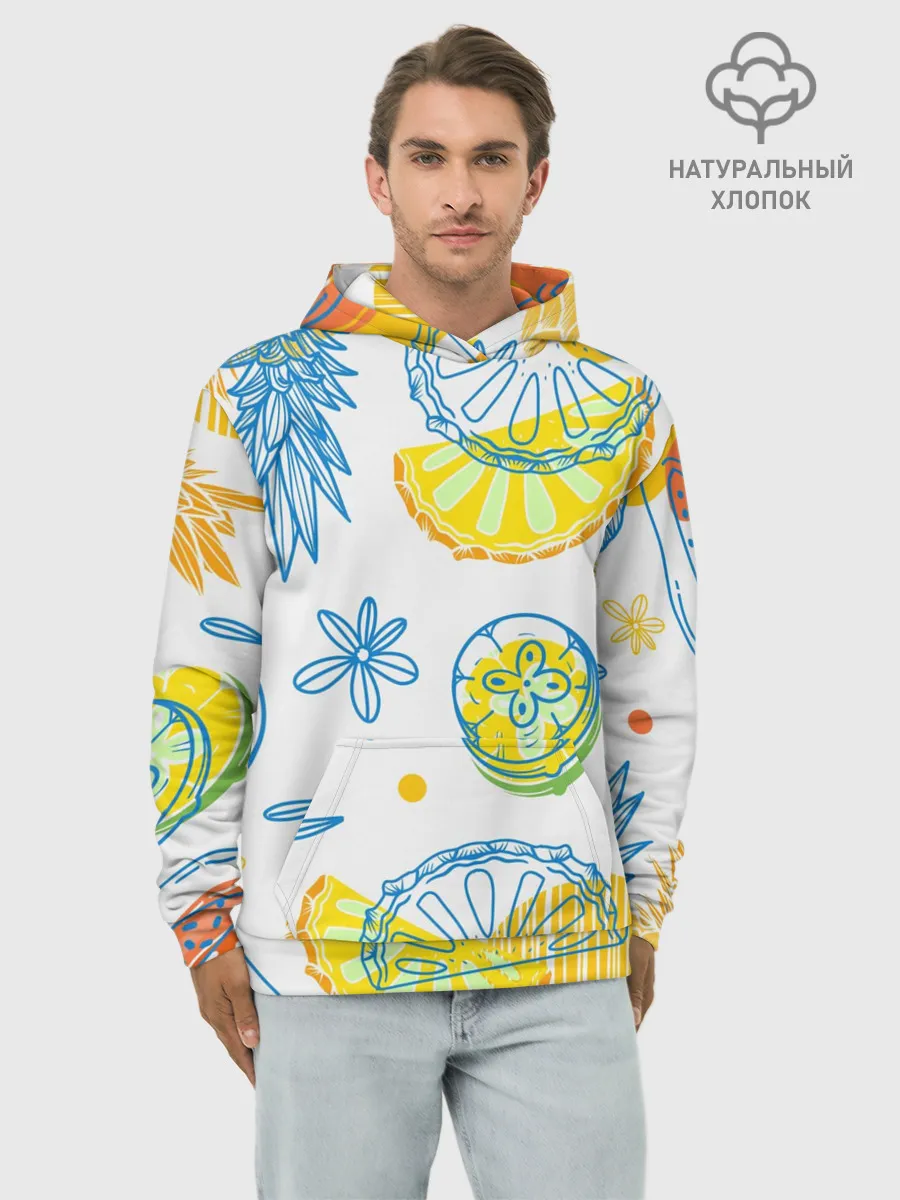 Худи мужской база хлопок / Фруктовое настроение