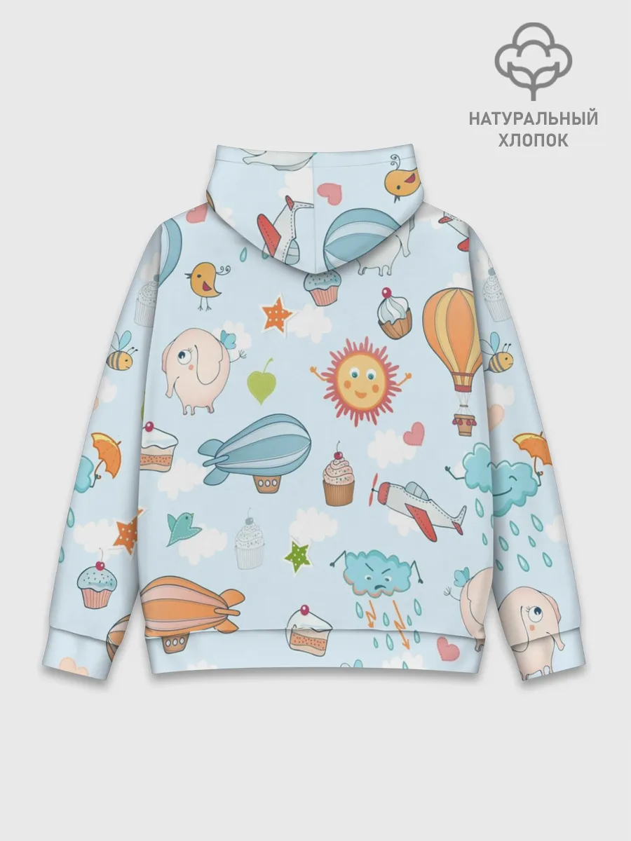 Худи мужской база хлопок / Детские рисунки