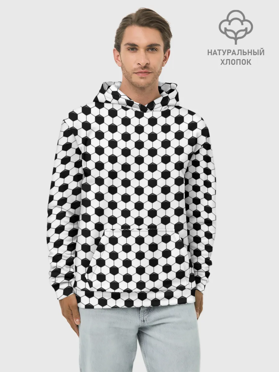 Худи мужской база хлопок / Текстура мяча