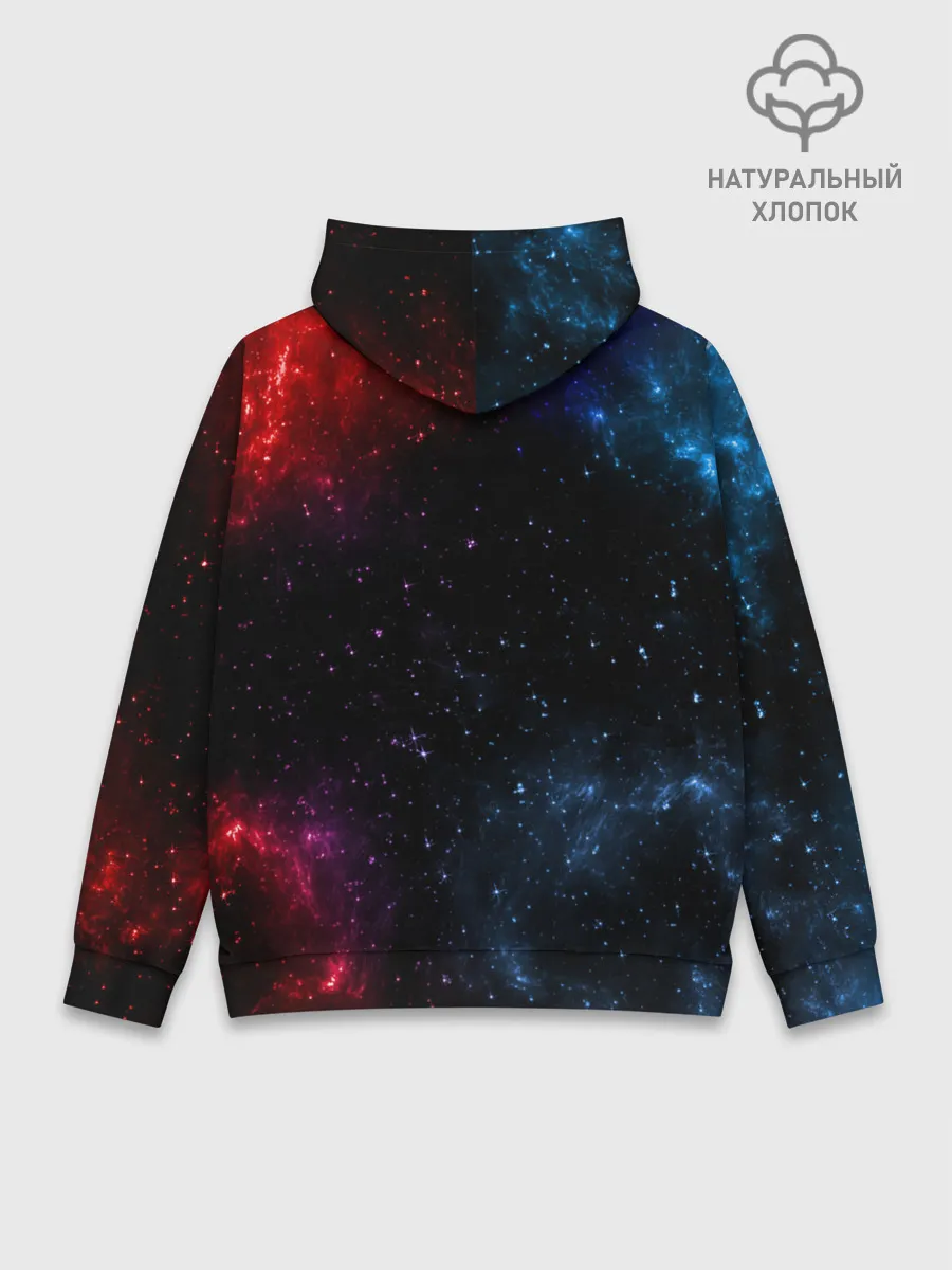 Худи мужской база хлопок / Космический Луффи One Piece