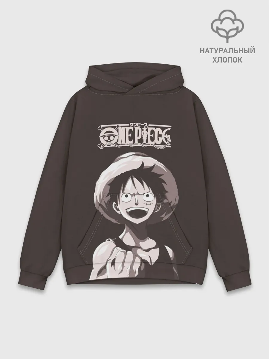 Худи мужской база хлопок / One Piece | Манки Д. Луффи