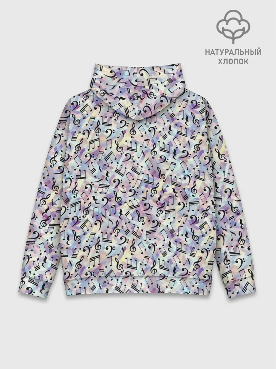 Худи мужской база хлопок / Музыкальные Ноты
