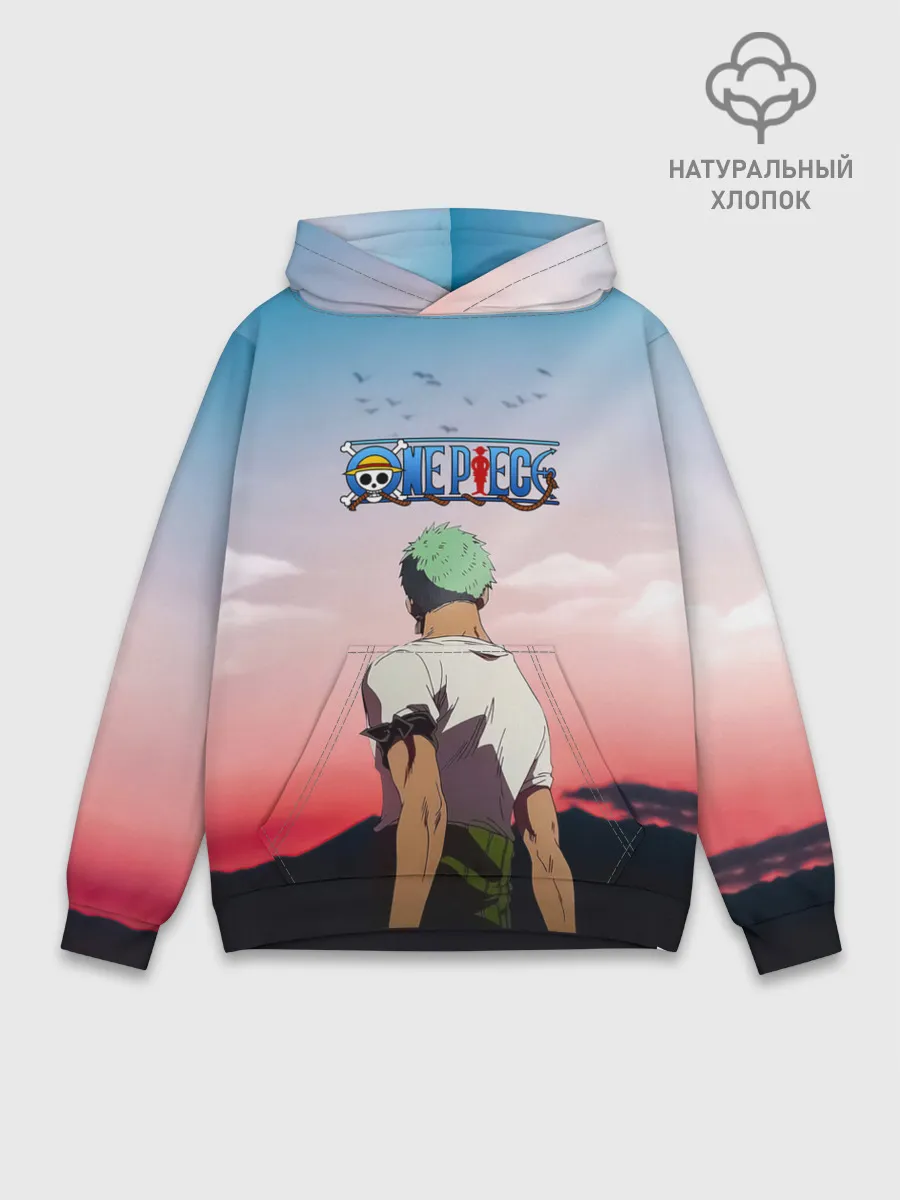 Худи мужской база хлопок / Ророноа Зоро эпичный One Piece