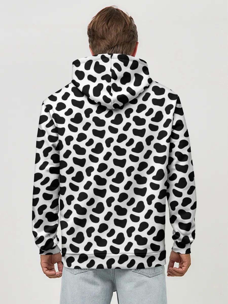 Худи мужской база хлопок / Текстура далматина