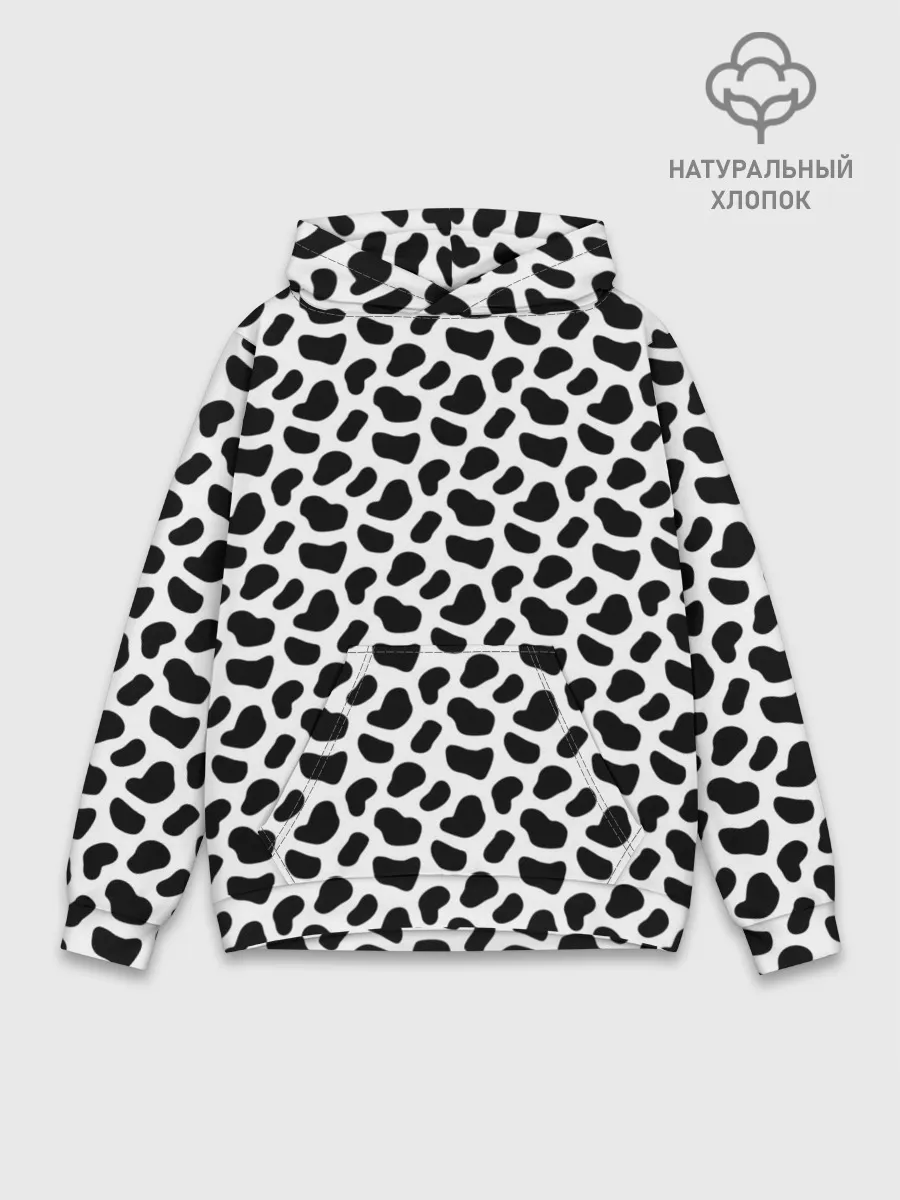 Худи мужской база хлопок / Текстура далматина