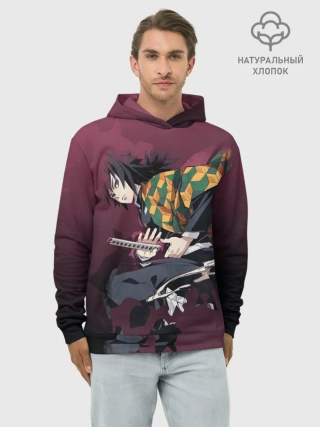 Худи мужской база хлопок / Клинок, рассекающий демонов