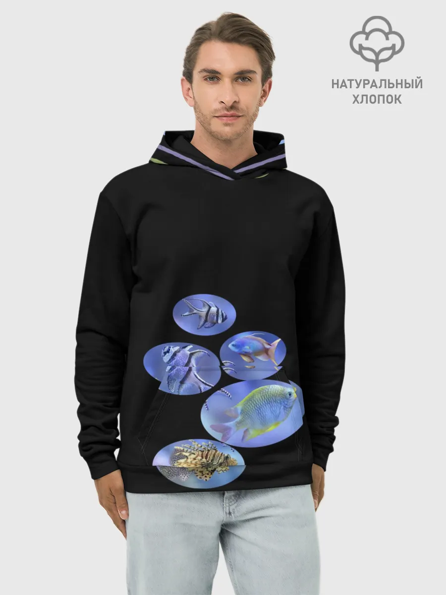 Худи мужской база хлопок / Море внутри