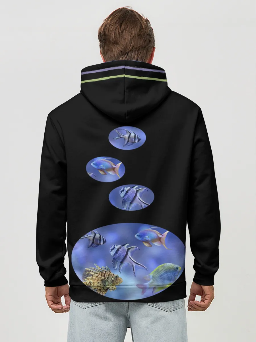 Худи мужской база хлопок / Море внутри