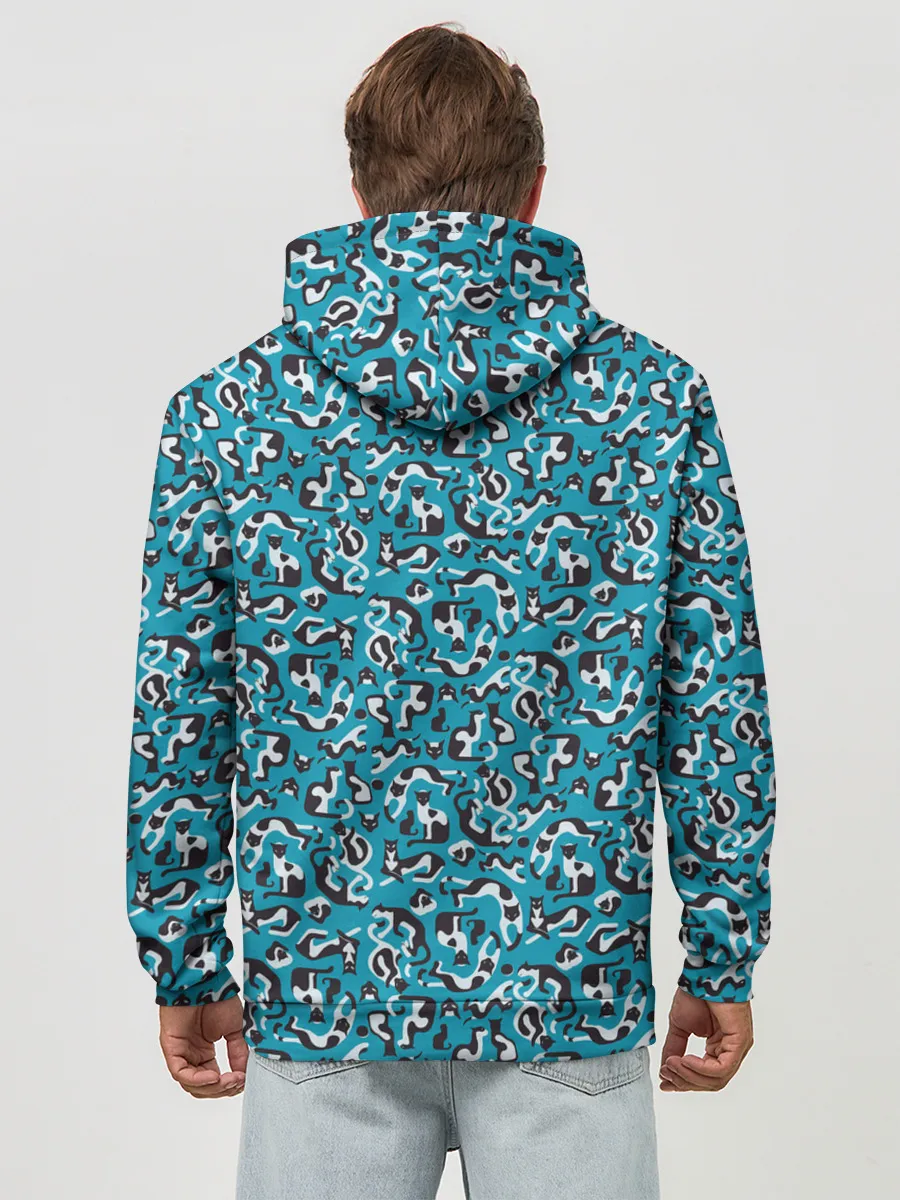 Худи мужской база хлопок / Котики