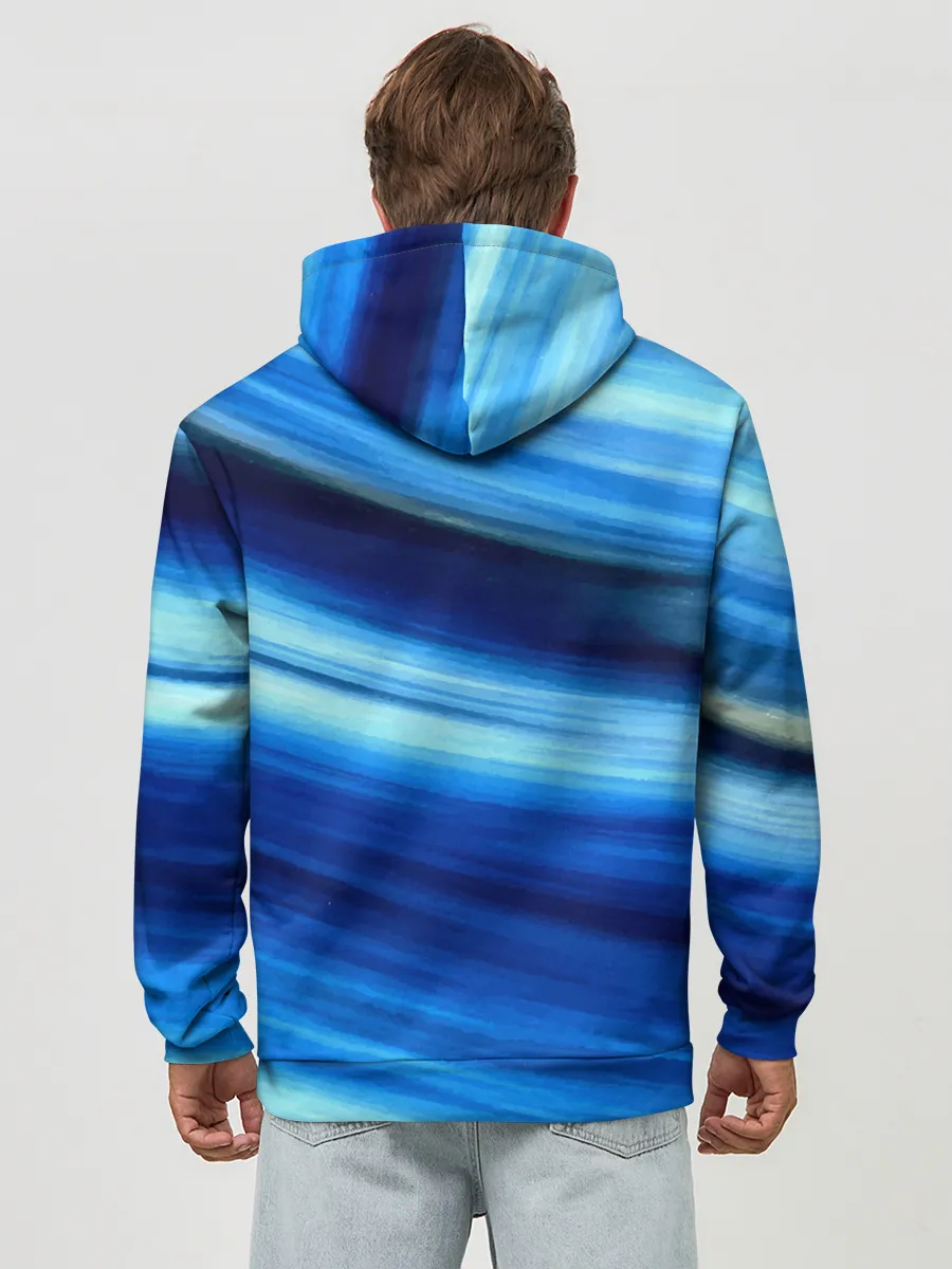 Худи мужской база хлопок / Морской