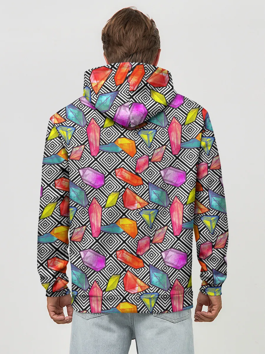 Худи мужской база хлопок / Кристаллы