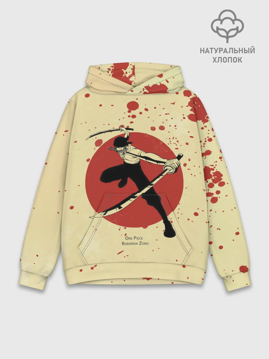 Худи мужской база хлопок / Зоро | One Piece. Большой куш
