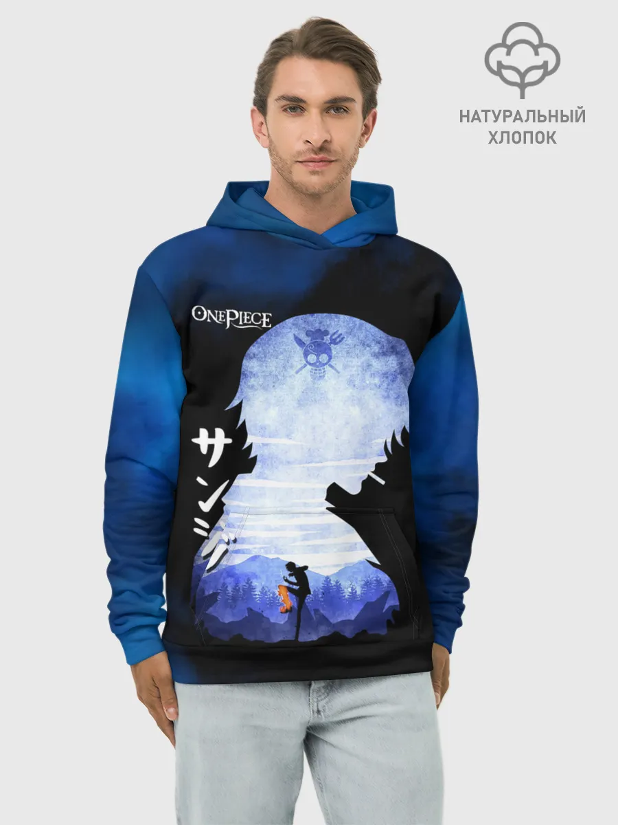Худи мужской база хлопок / Винсмок Санджи | One Piece