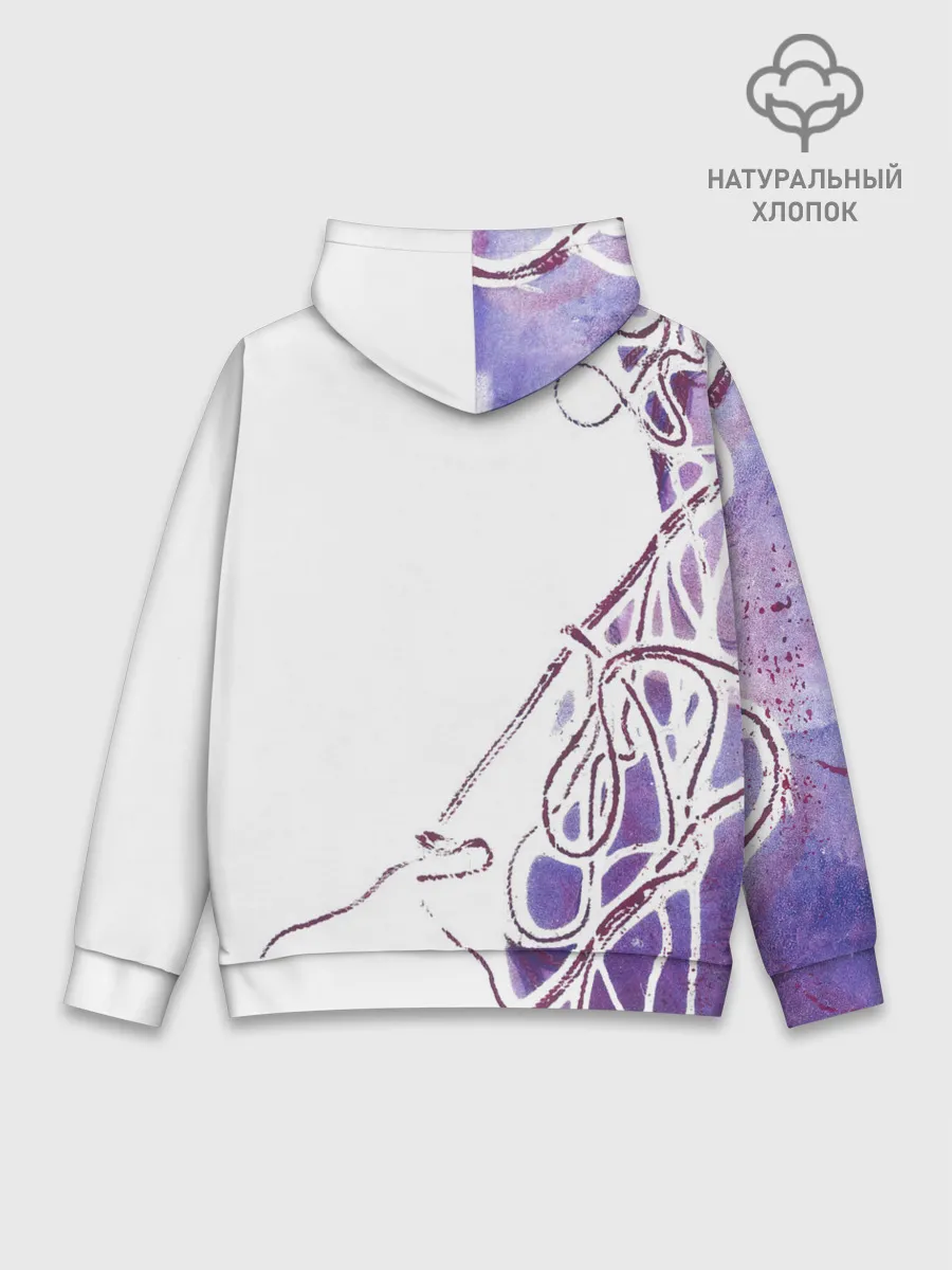 Худи мужской база хлопок / Фиолетовые нити
