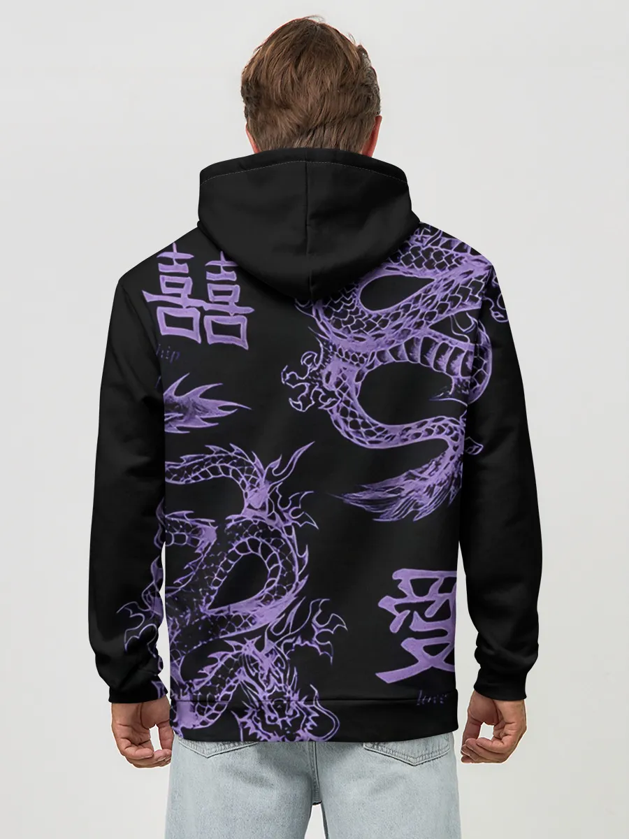 Худи мужской база хлопок / Дракон