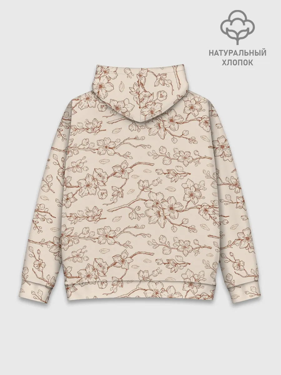 Худи мужской база хлопок / Китайский Дракон и Сакура