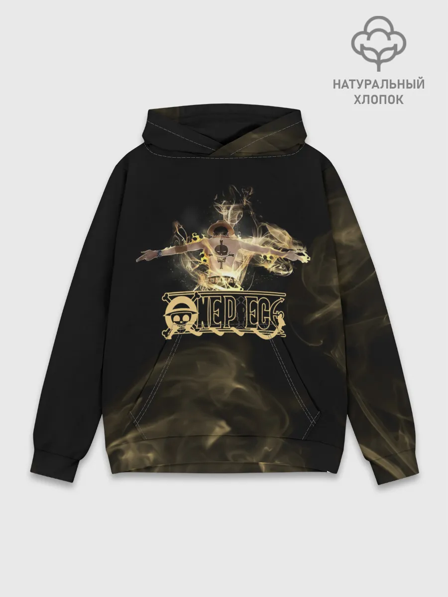 Худи мужской база хлопок / Портгас Д. Эйс One Piece