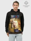 Худи мужской база хлопок / Мощный торс Луффи One Piece