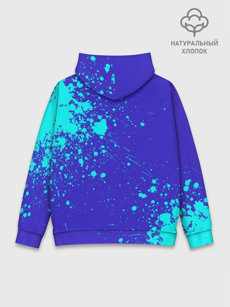 Худи мужской база хлопок / UNDERTALE SANS BLUE