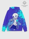 Худи мужской база хлопок / UNDERTALE SANS BLUE
