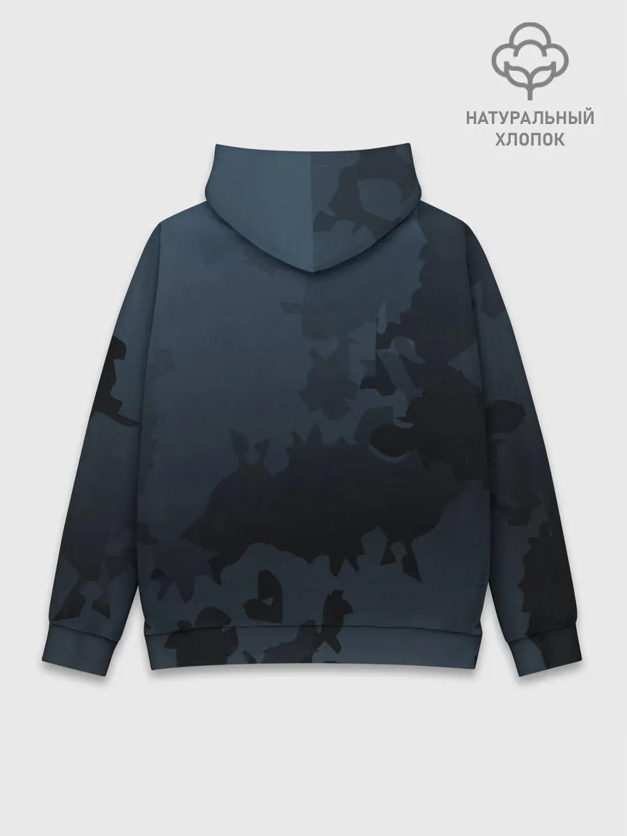 Худи мужской база хлопок / Черный клевер