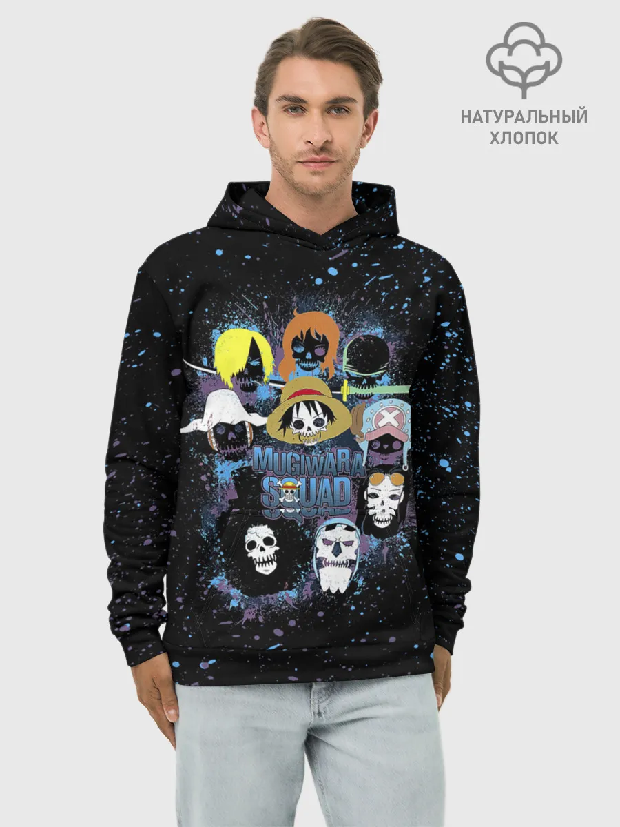 Худи мужской база хлопок / Отдряд Мугивара One Piece