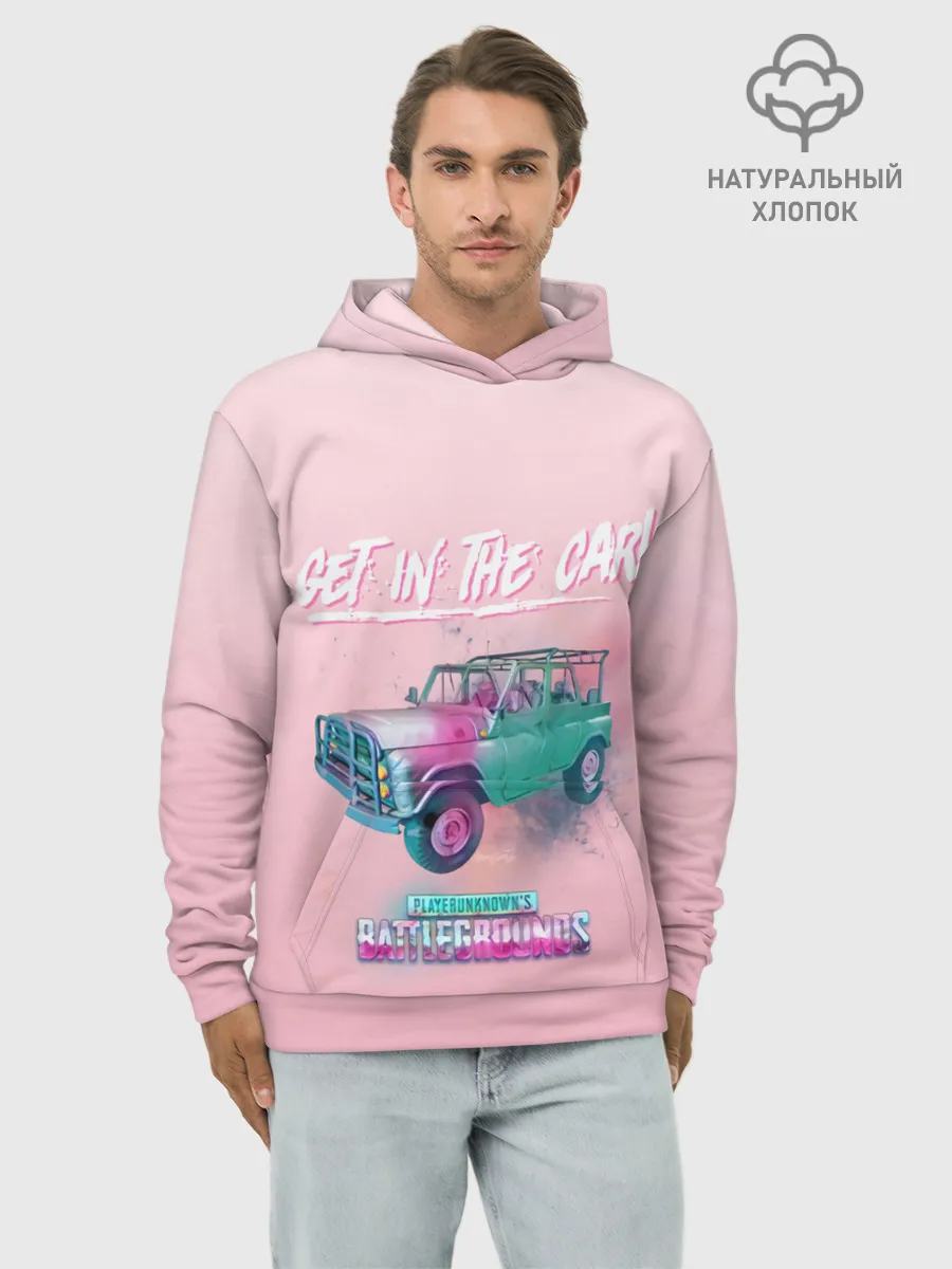 Худи мужской база хлопок / Залазь в тачку!