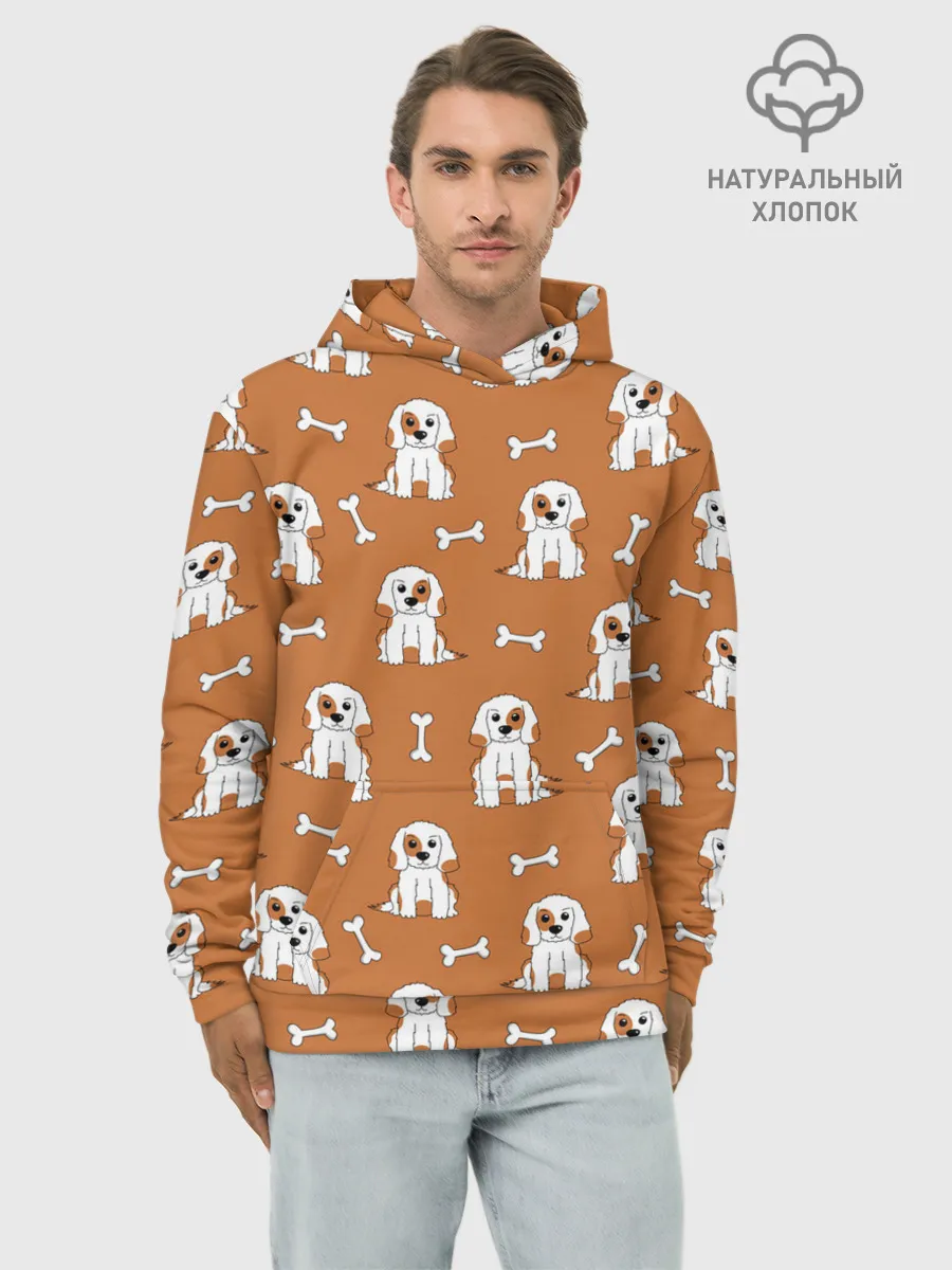 Худи мужской база хлопок / Пёс и кость