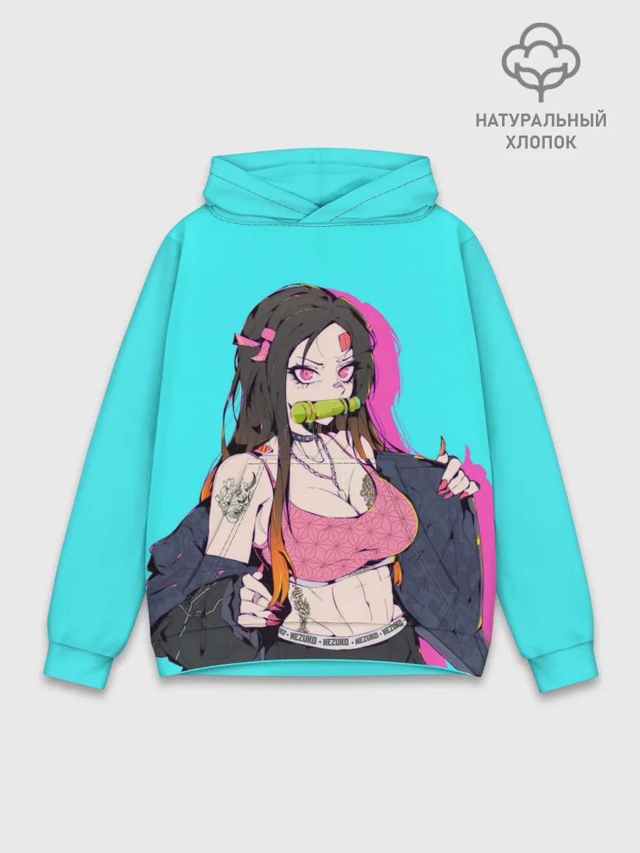 Худи мужской база хлопок / Стильная Нэезуко
