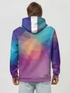 Худи мужской база хлопок / Цветные полигоны - Градиент