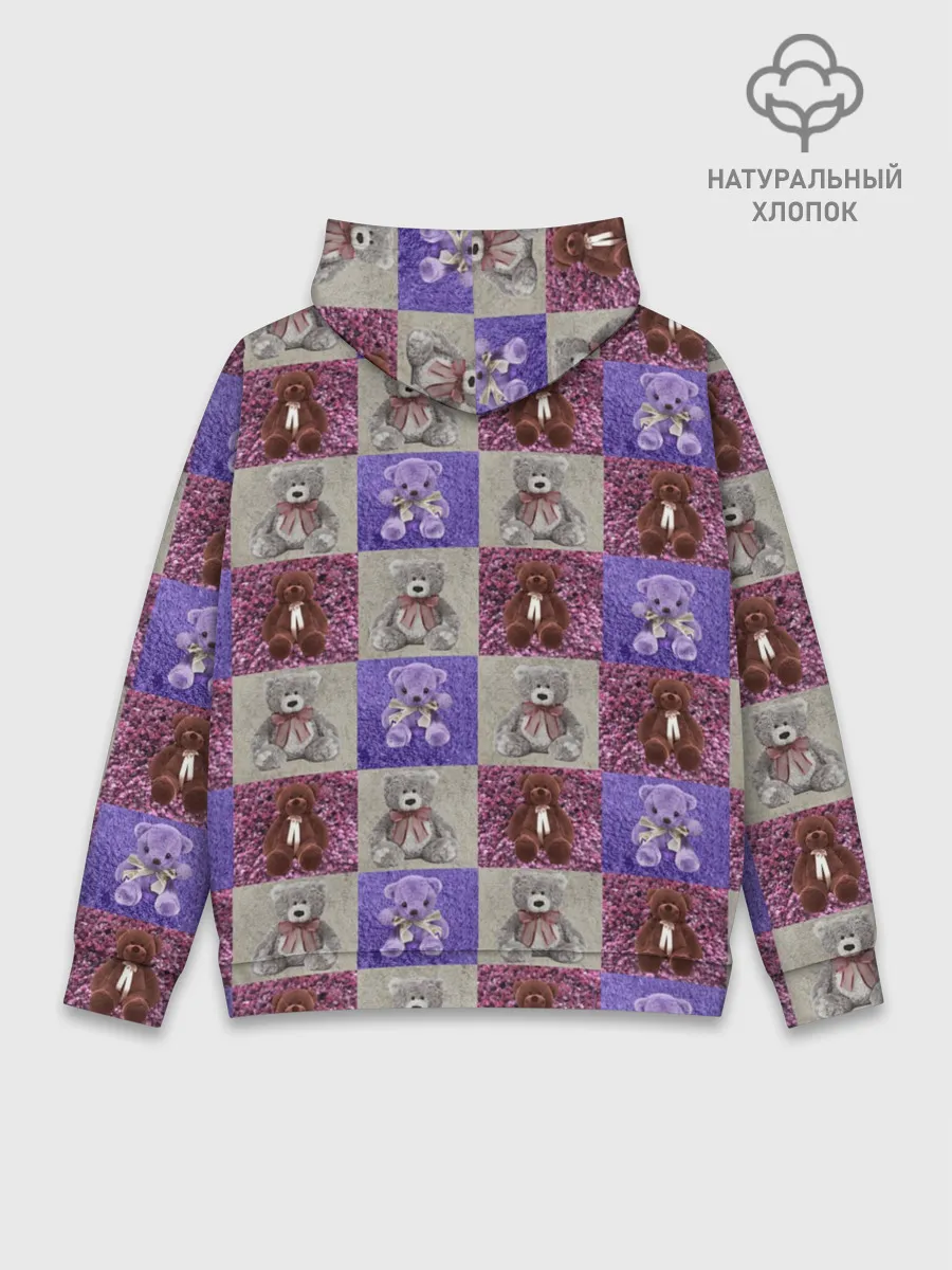 Худи мужской база хлопок / Медведи на ковре