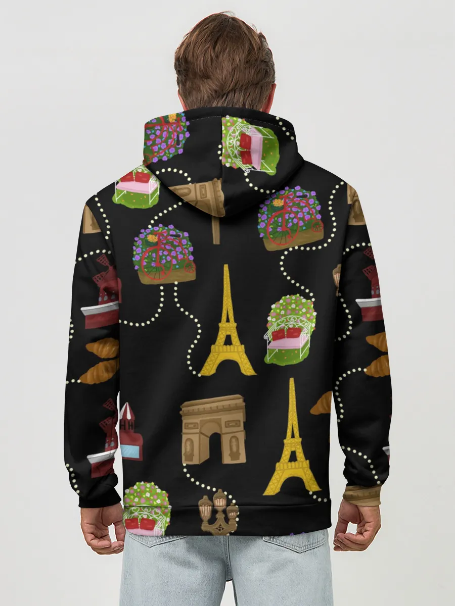 Худи мужской база хлопок / Париж