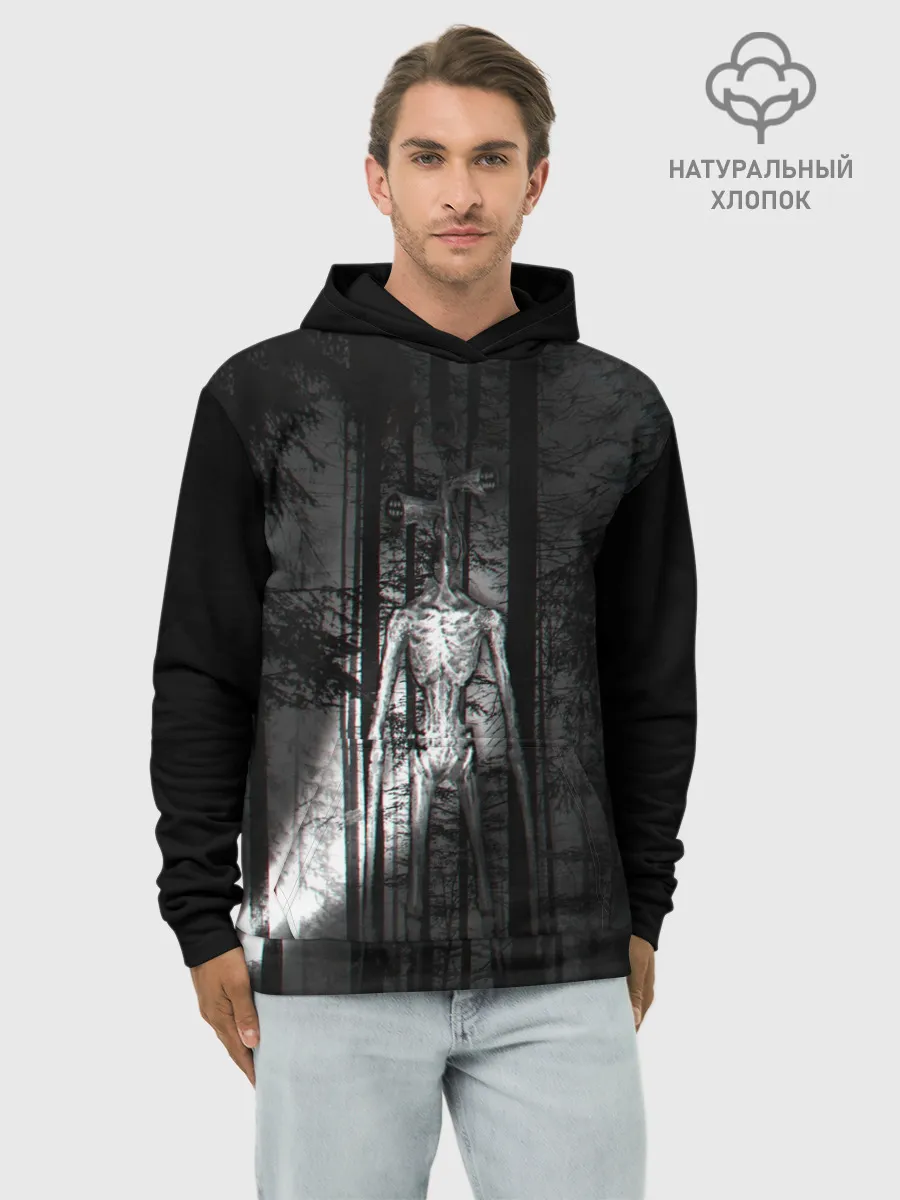 Худи мужской база хлопок / СИРЕНОГОЛОВЫЙ GLITCH